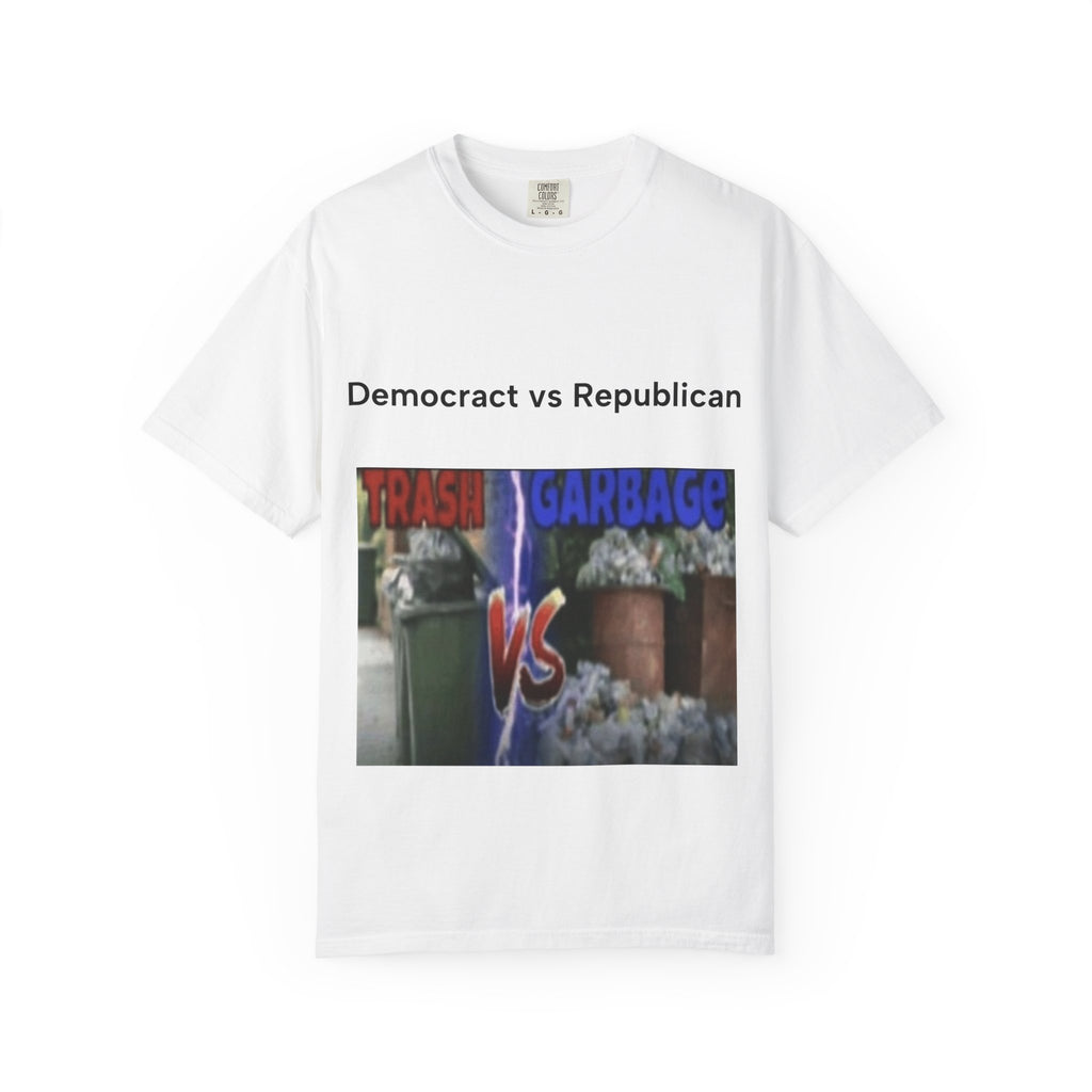 Political Satire T-Shirt — "Democracts vs Republican" Trash vs Garbage Design