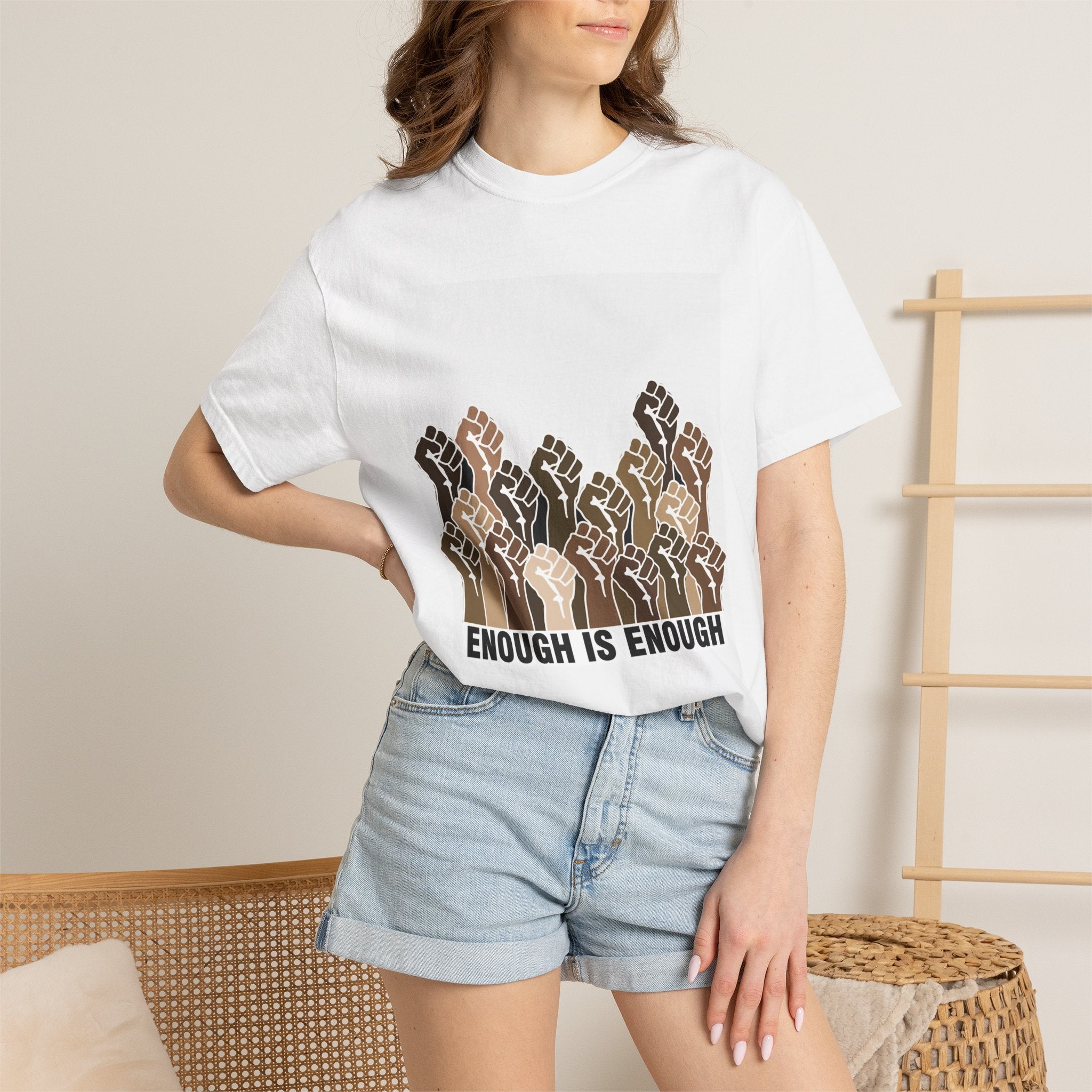 Enough Is Enough T-Shirt — Raised Fists Unity Protest Tee